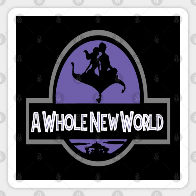 A Whole New Jurassic World Magnet by magicmirror